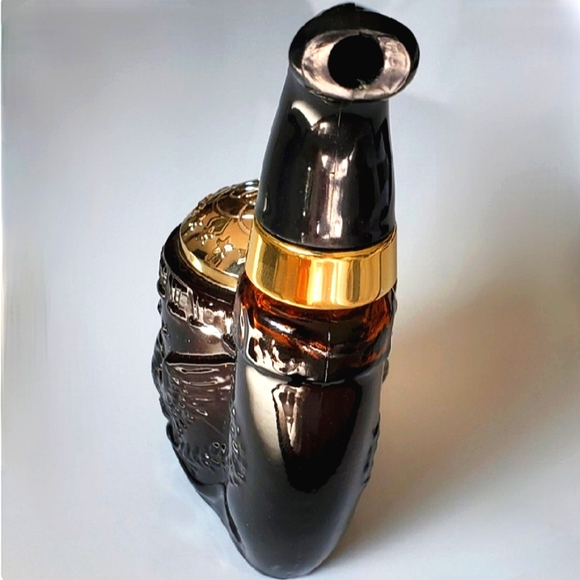 Vntg Avon Amber Glass 5oz Pipe of Wild Country Colonge - Picture 3 of 5